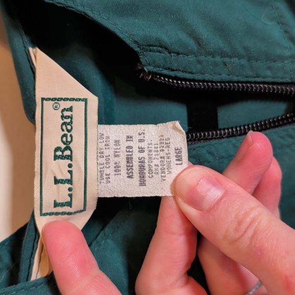 Vintage L.L Bean Anorak 1/4 Zip Windbreaker Jacket - Picture 4 of 9